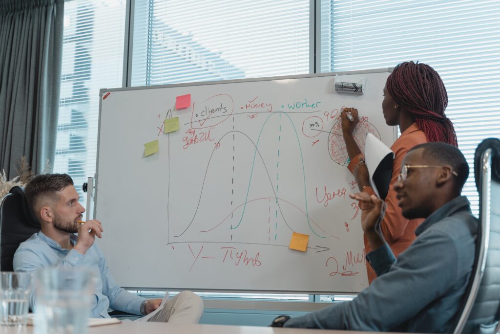 A group of people having a meeting: outsourcing risk management